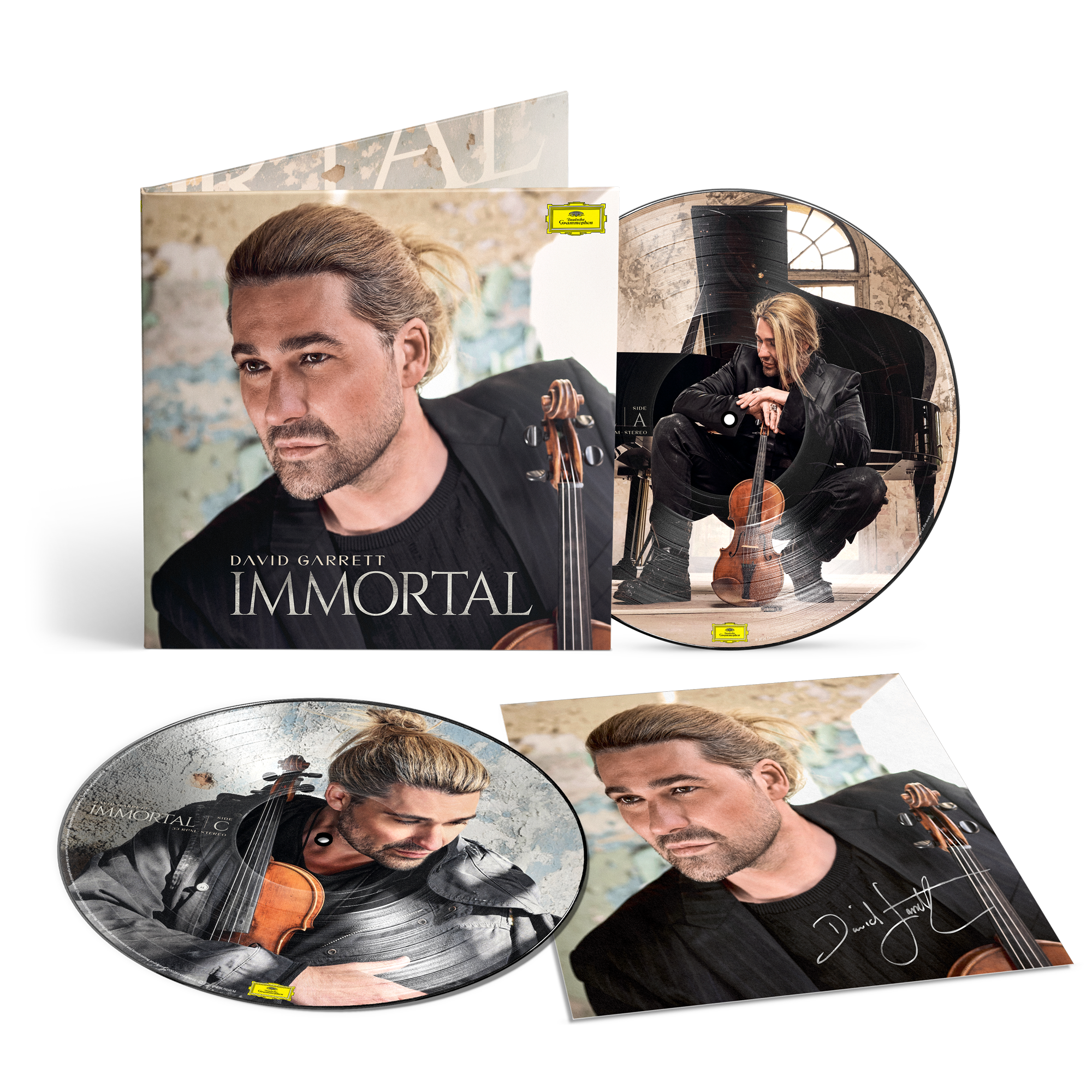 David Garrett Immortal 2LP Picture Disc Vinyl + Signierte Artcard 451408
